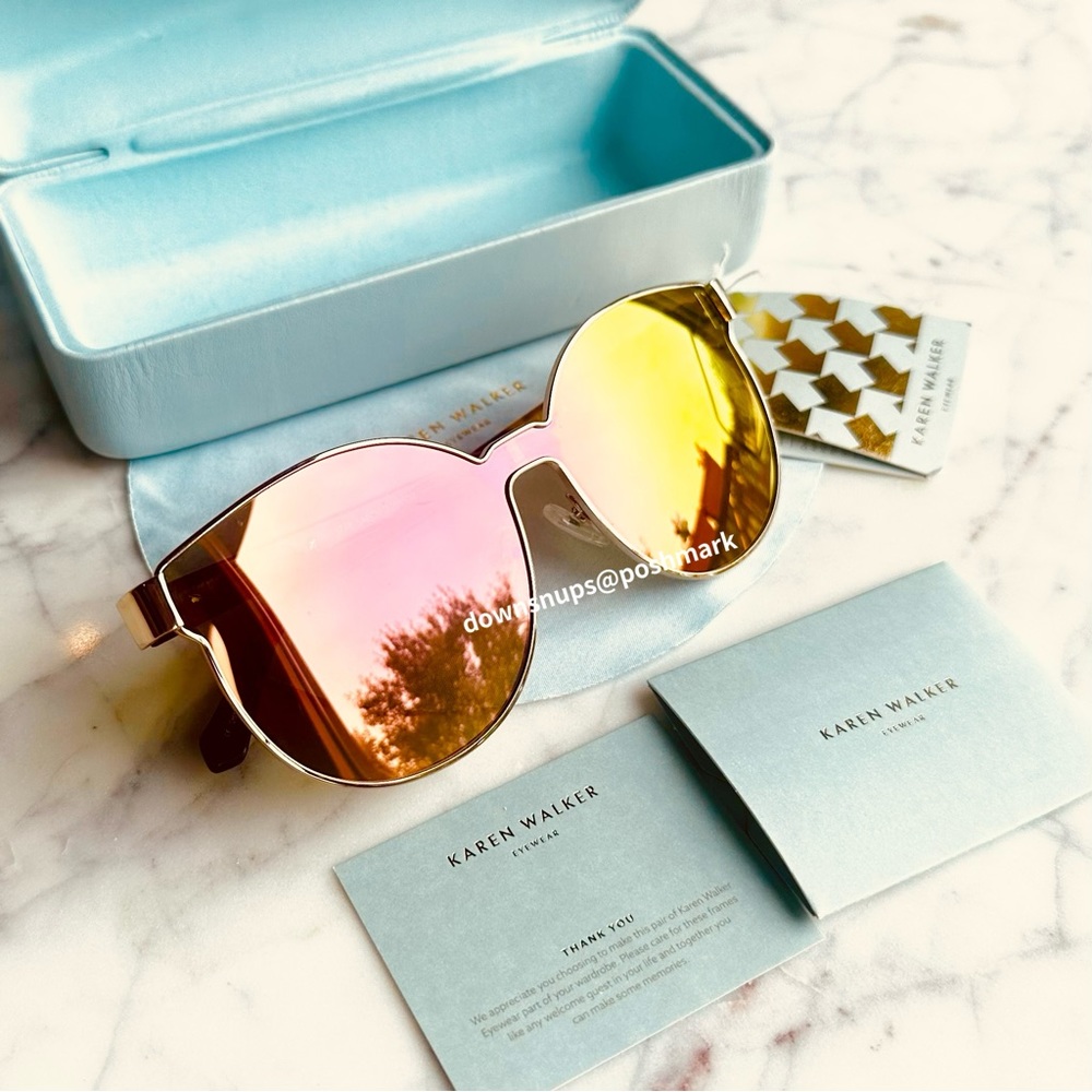 Karen Walker Star Sailor Mirrored Gold Pink Sunglasses